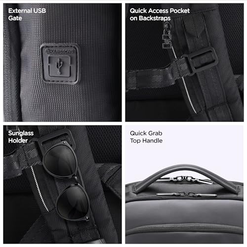 Image of HARISSONS Stratos 35L Business Travel Laptop Backpack | Fits 15.6 inch Laptop | Water-Resistant | USB Port | Rain Cover | Anti-Theft Pocket | Work, Commute & Travel |
