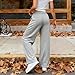 Oxirexe Womens Wide Leg Sweatpants Loose Fall Casual Lounge Winter High Waisted Baggy Pants Fashion Drawstring Athletic Joggers (US, Alpha, Medium, Regular, Tall, Gray)