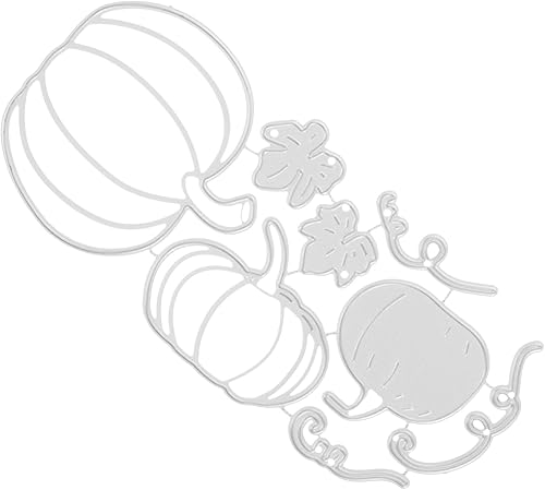 Miniatura 1 de EXCEART Troqueles de corte de calabaza de Halloween, plantillas de troqueles de metal, plantillas de papel para manualidades, plantillas decorativas