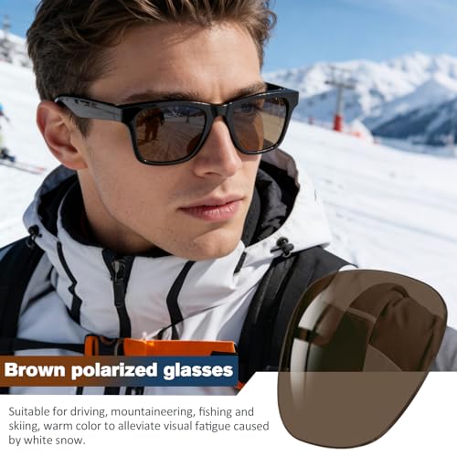 Image of Yeahxing Lenses Compatible with Ray-Ban Meta Glasses Gen 2 /1 /Wayfarer | Polarized lenses for 53mm Large /50mm Regular Wayfarer. Fits RW4006 /RW4012 /RW4008. UV protection, scratch-resistant.