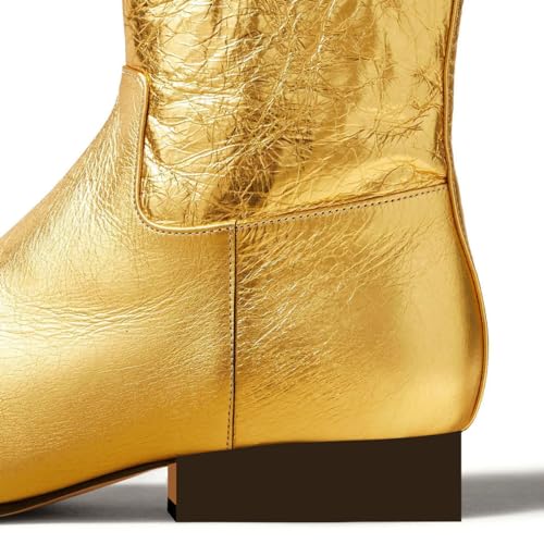 Zszszsu Women's Fashion Square Toe Ankle Booties Comfy Chunky Low Heel Short Boots Side Zipper Dress Party Fall Winter Shoes Size 4-16 US3