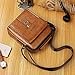 Mens Shoulder Bags Leather Crossbody Handbags Small Messenger Bag for Man Purse Brown