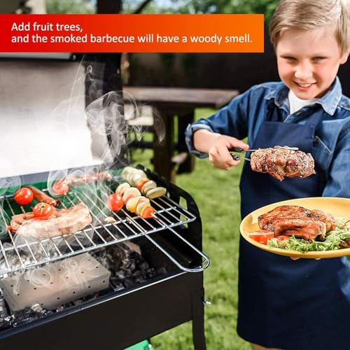Räucherbox, Edelstahl BBQ Grill Räucherbox für Smoker, Räucherbox für Gasgrill,Holzkohle- und Gasgrills