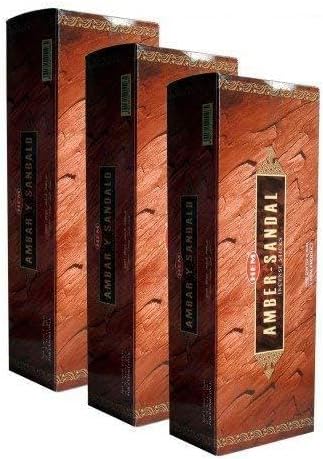 HEM Amber Y Sandalo Incense, 3 Boxes - (360 Sticks Bulk per Order)