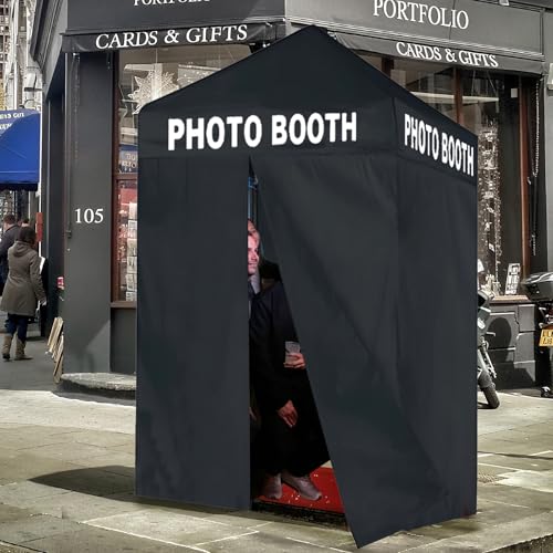 Image of Eurmax USA 5x5 Pop Up Canopy Tent,Commercial Tent with Patented No-Tip Rolling Bag,4 Zippered Removable Walls,UV & Water Resistant Canopy Top,Heavy Duty Outdoor Gazebo,Instant Shelter(Printed Black)
