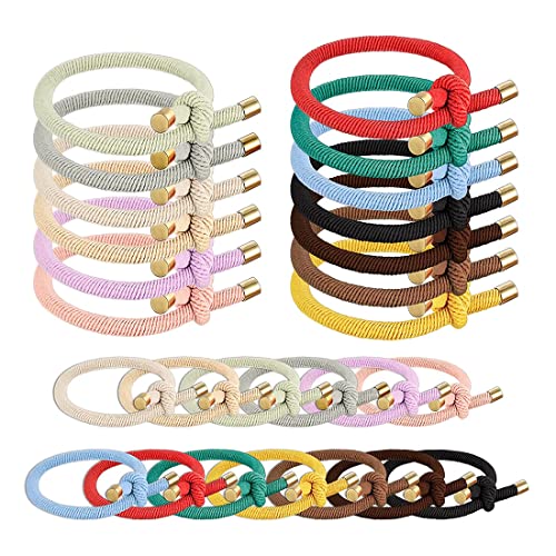 UCUNJIA 26 Lazos de Cabello con Nudo Pulseras Goma de Pelo Elástica sin Arrugas para Mujer Niña Lazo Anudado Soporte de Cola de Caballo Corbatas 13 Colores