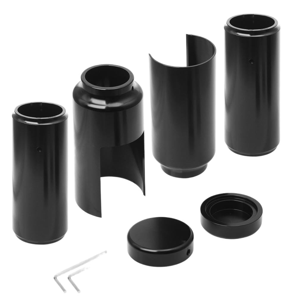 Tapas de Horquilla de Aluminio Negro para Moto Softail Street Bob Cubiertas Delanteras 6