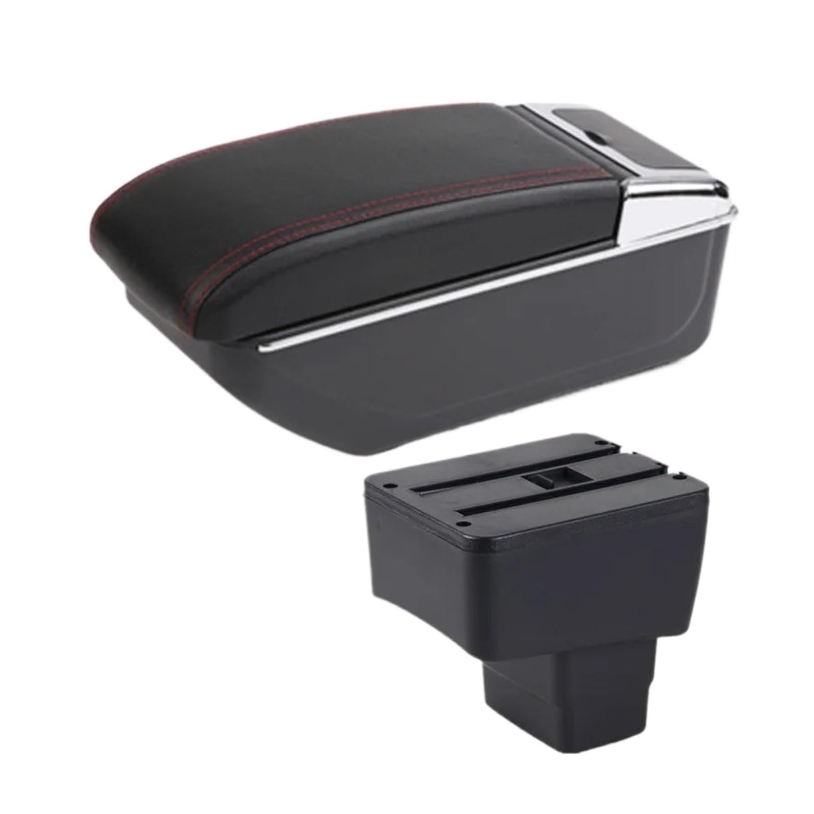 UMDJJU For Mazda 2 For Skyactiv For Version For Cx3 For CX-3 Armrest Box Car Storage Dedicated Retrofit Accessories Car Centre Console Armrest Box(B1 red line NO USB)