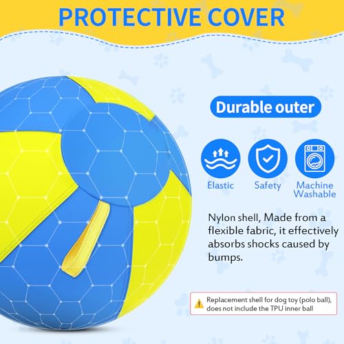 Image of 18 Inch Cover for Small /Medium Herding Ball, Heavy Duty 1000D Oxford Anti-Tear Replacement Cover, Durable Protective Shield for Interactive Play & Exercise (Cover Only)