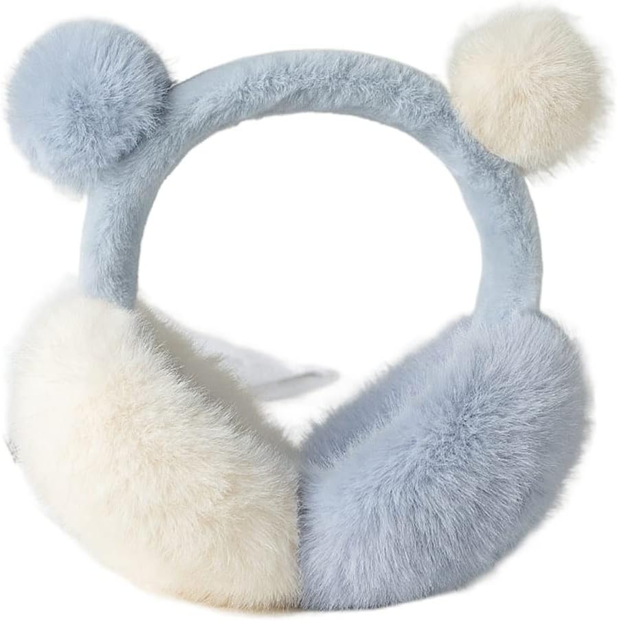 Earmuffs Women's Winter Warm Plush Cute Riding Ear Hats Outdoor Protection Foldable