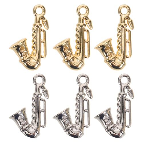Bijoux Musique Note de Sol et Saxophone Pendentifs DIY Métal pour Collier - 4