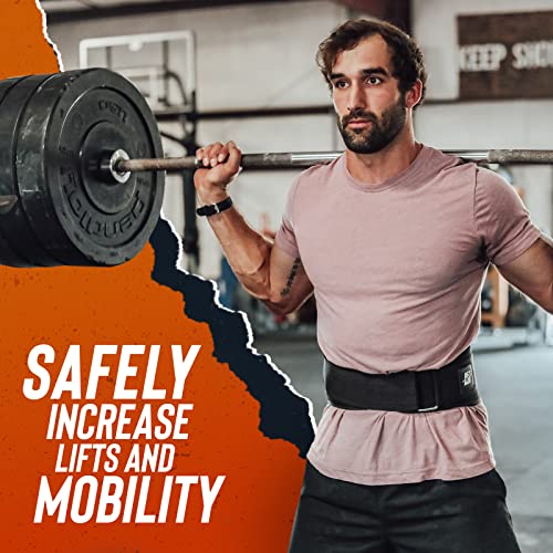 Weight Lifting Belt Weightlifting 2 (Medium, Black/White) #TOP1