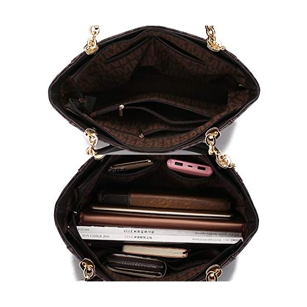 Mia-K-Collection-Shoulder-Handbag-for-Women-Vegan-Leather-Satchel-Tote-Bag-Top-Handle-Purse-Ladies-Pocketbook Mia K Collection Shoulder Handbag for Women: Vegan Leather Satchel-Tote Bag, Top-Handle Purse, Ladies Pocketbook Red