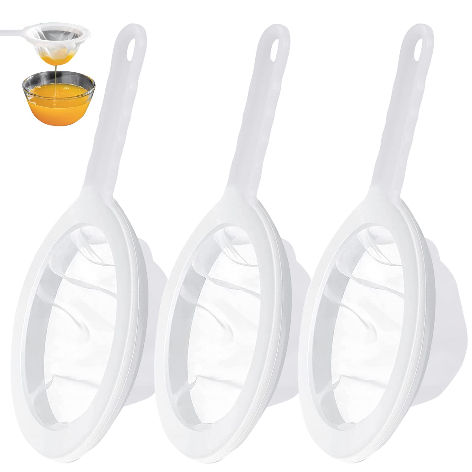 PATIKIL Filtro A Maglia Fine 300 Reti Con Manico (9x6 Cm) - Colino Per Caffè, Latte, Succhi In Cucina