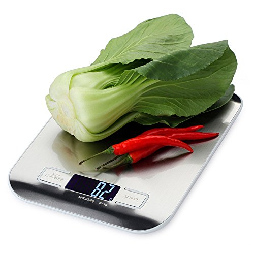 FENGRUI Electronic Digital Kitchen Food Scale Stainless Steel LCD Display Tare Features Multifunction