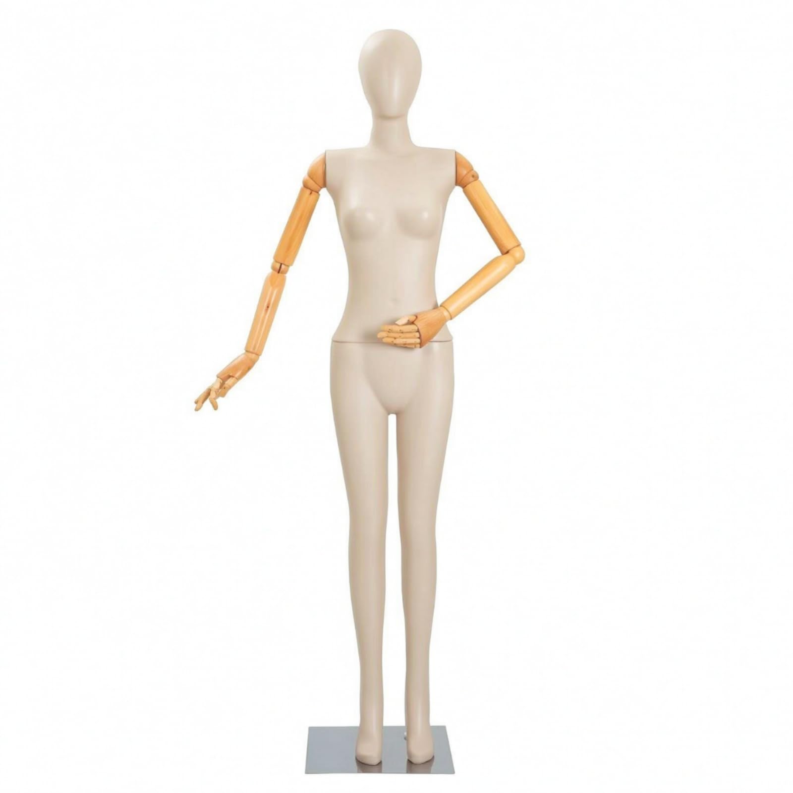 Maniquí Articulado con Base Cuadrada Estable Maniquí Femenino Cuerpo Entero Realista para Boutiques, Style to 1