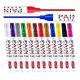 Artsunlvy 12 Colors Paint Markers Oil Based,Waterproof Paint Pens Set for Rocks,Glass, Metal, Cerami