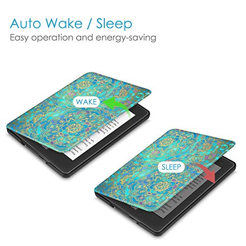 Image of Fintie Slimshell Case for 6 inch Kindle Paperwhite (10th Generation, 2018 Release) - Premium Lightweight PU Leather Cover with Auto Sleep /Wake for Amazon Kindle Paperwhite E-Reader, Shades of Blue