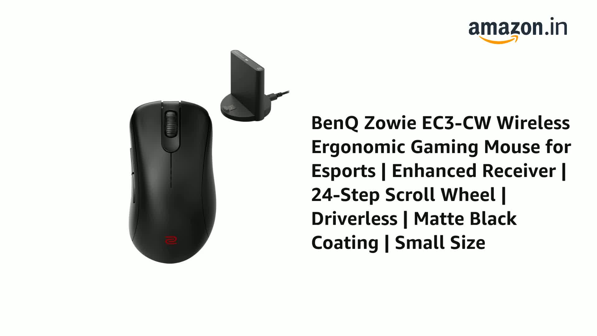 Zowie BenQ EC3-CW Wireless Ergonomic Gaming Mouse for Esports