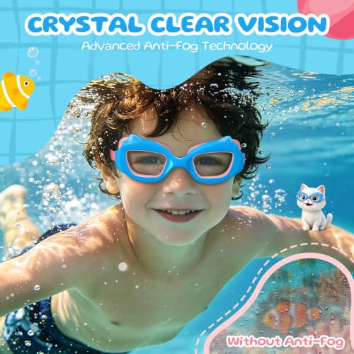 KOMETRA Toddler Swim Goggles 2 Pack, Swimming Goggles for Toddler Boys Girls 3-7, Anti-Fog Anti-UV Leakproof Pool Goggles — view 5