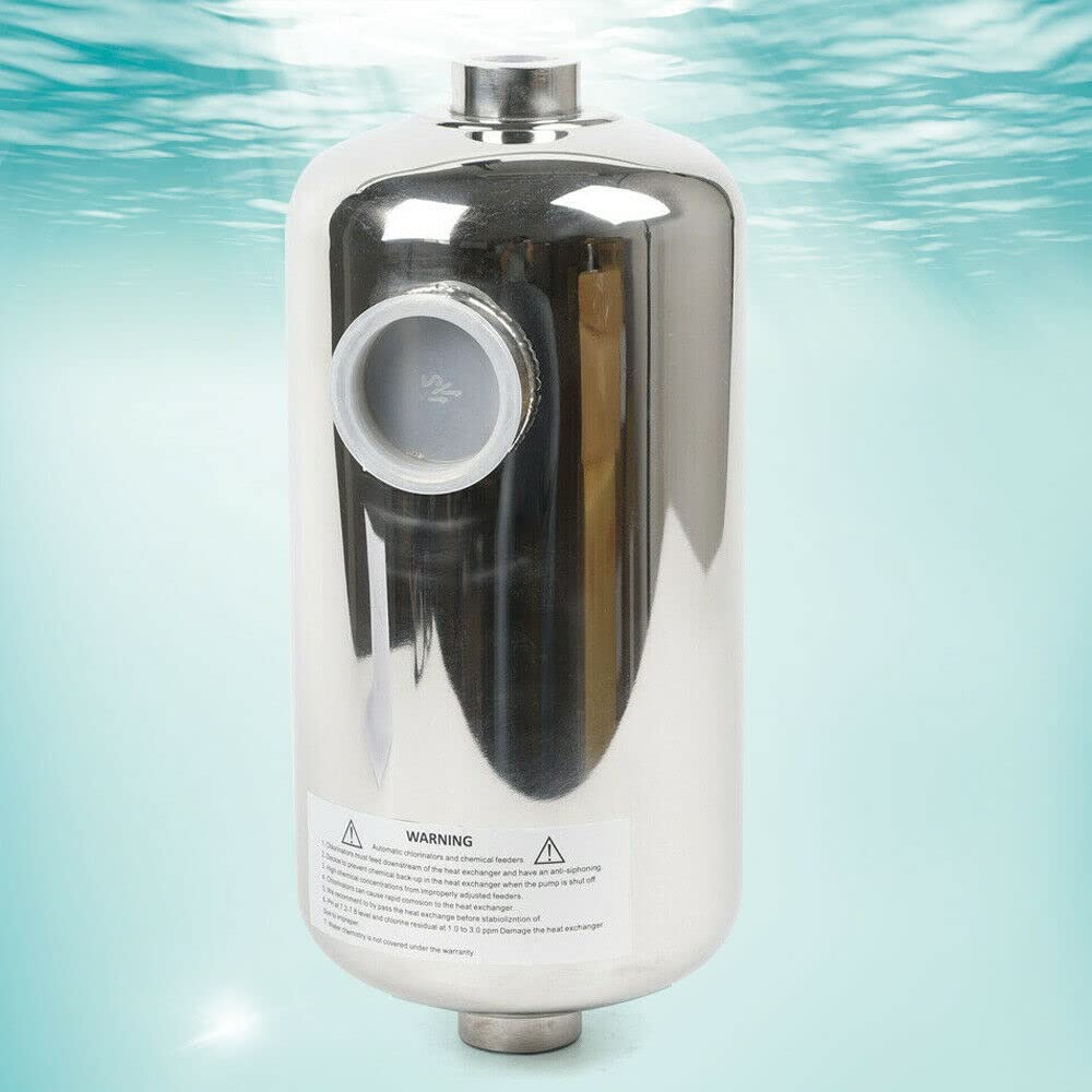 Intercambiador de calor para piscina de acero inoxidable, 28 kW, 292 x 134 mm