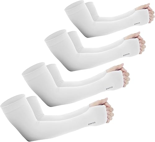 GOUNOD Mangas de enfriamiento con protección solar para los brazos con orificios para el pulgar, jardinería, deportes al aire libre, entrenamiento,