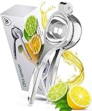 WONSEFOO Zitronenpresse, Saftpresse Limette Zitrusfrucht Handpresse Entsafter Zitruspresse, Anti-Ätzmittel, Spülmaschinenfest, Fruchtsaft, Schweres, Robust und Langlebig