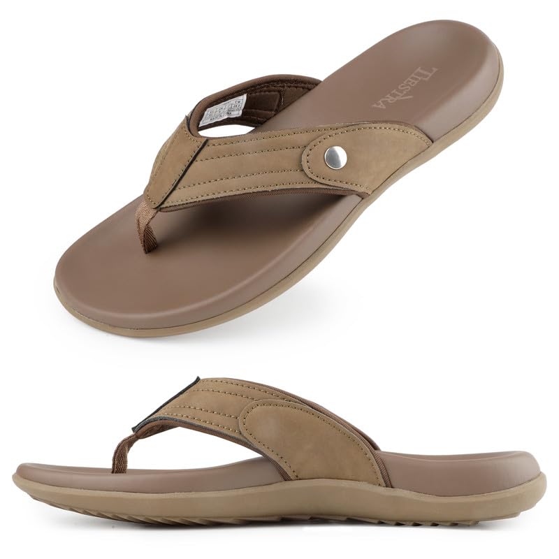 TIESTRA Herren Flip Flops Sommer Zehentrenner Rutschfestet A