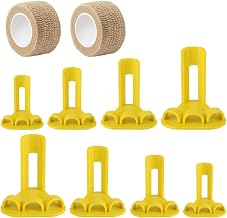 Chicken Leg Brace, 8 Pieces Chicks Enlargement Leg Corrector, Paw Support with 2 Bird Roll Straps, for Home, Farms, Chicken Coops