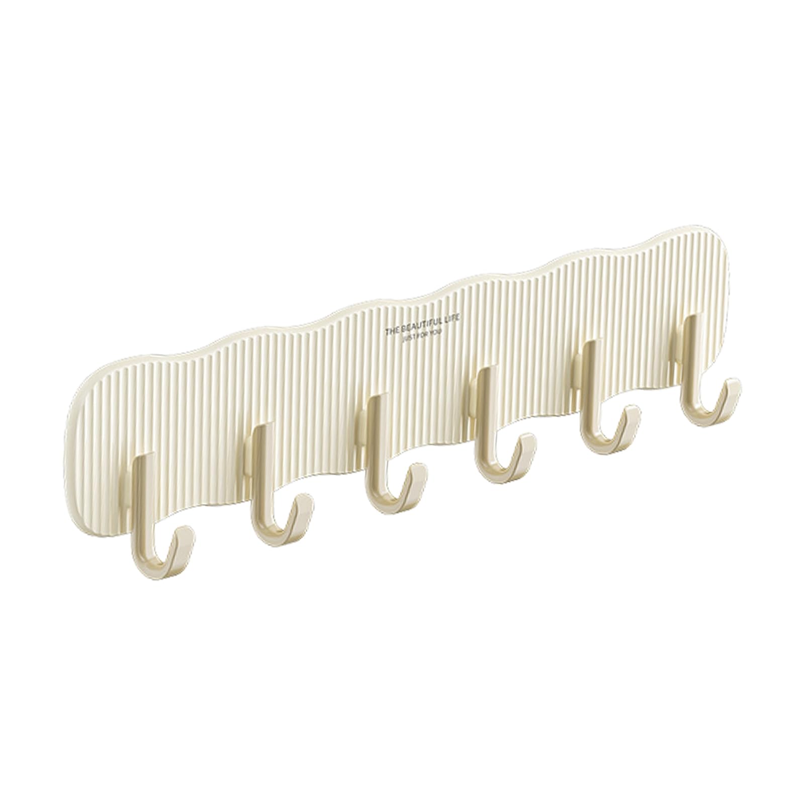 Glifora Adhesive Hook - Wall Mount with 5 Independent Hooks Design, No Drilling Traceless Strong Hold Hook for Keys, Towels, Kitchen Utensils and Bags
