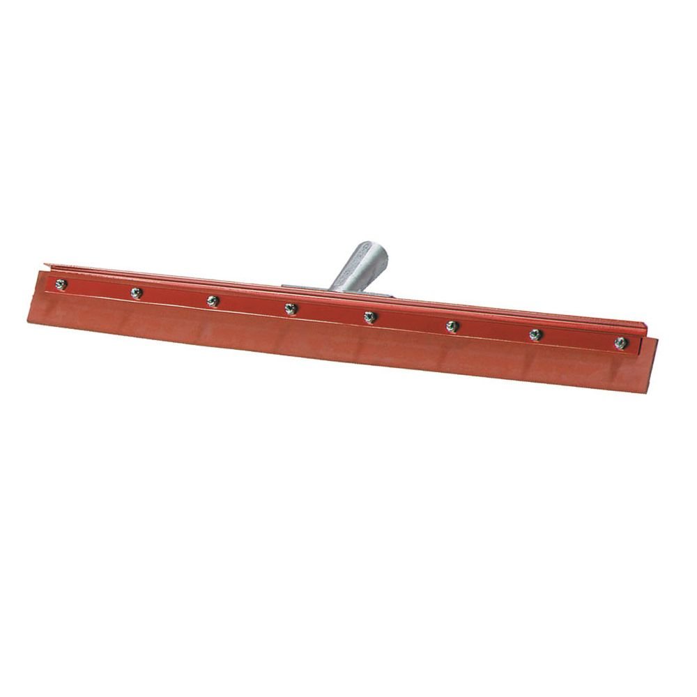 SPARTA Flo-Pac Gum Floor Squeegee Rubber Squeegee with Heavy Duty Steel Frame for Floor, Bathroom, Kitchen, Concrete, Tile, Garage, Commercial Use, 18 Inches, Red
