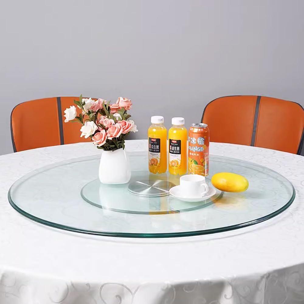 Plateau de table transparent Lazy Susan idéal pour partager les repas en famille