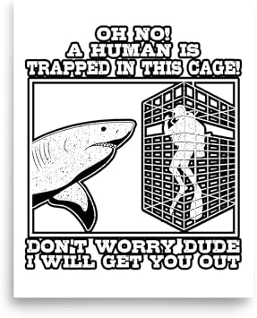 Great White Shark Ocean Biologists Largest Predator Fish Unframed Poster