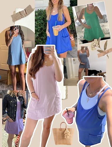 Image of Womens Sleeveless Athletic Hot Shot Mini Dress with Built-in Shorts