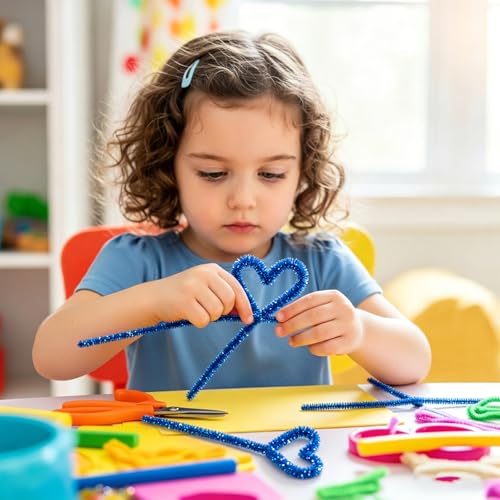 Image of 200Pcs Glitter Pipe Cleaners Craft Bulk,Art Aupplies Toys for Kids,DIY Multicolor Sparkly Chenille Stems for Halloween /Christmas Home Decor,Xmas Gift Wrapping and Festival Party Decoration Present