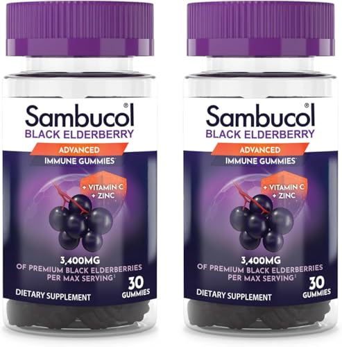 Sambucol Black Elderberry Dietary Supplement Gummies - 30 ct, Pack of 2