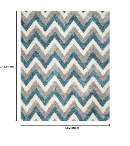 Image of Soft Modern Shag Area Rugs Fluffy Living Room Carpet Comfy Bedroom Home Decorate Floor Kids Playing Mat Size 6x8 Feet Color Multi V