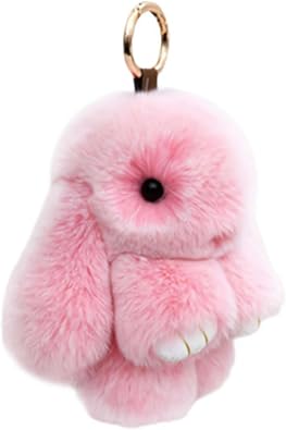 Wmool Lulu Soft Bunny Plush Pompom Keychain