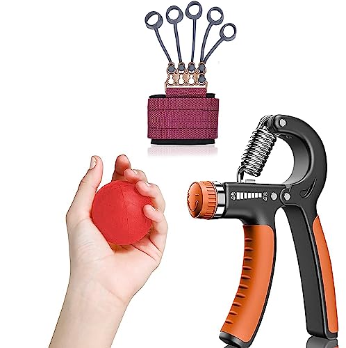 MCP Healthcare Relieve Stress and Improve Hand Strength Stress Ball, Hand Grip, Finger Exerciser All Fitness Level Accesories Kit for Home Gym Kit