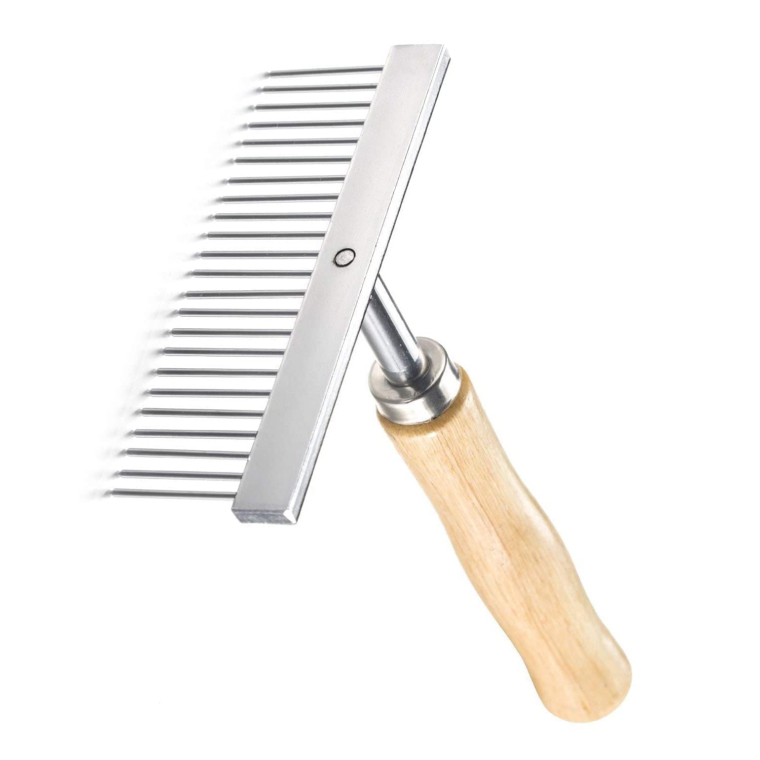 KittuPet Stainless Steel Needles with Wooden Handle Pet Rake Hairbrush Grooming for Dogs and Cats. (T-Shape Rake Comb) All type hair Comb (Pack of 1) (B0BL3J46W9) Amazon Price History, Amazon Price Tracker
