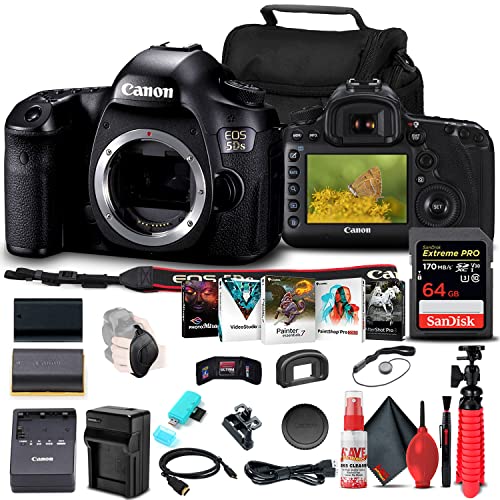 Cámara Canon EOS 5DS DSLR Body Only con trípode y accesorios