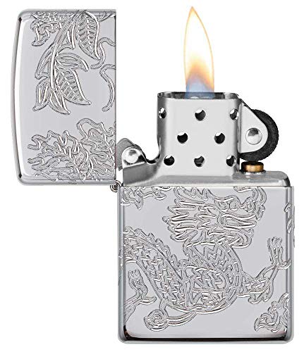 Encendedor Zippo Armor Dragon Phoenix bolsillo miniatura 3