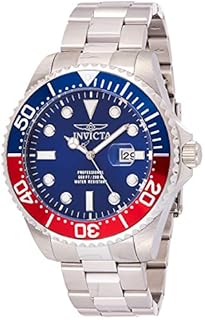 INVICTA Men's Pro Diver Quartz Diving Watch with Stainless-Steel Strap, Silver, 22
