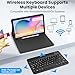 YUEJIDZ Keyboard Case for Samsung Galaxy Tab S6 Lite 2024, Leather Cover with Magnetically Detachable Wireless Keyboard with S-Pen Holder for Galaxy Tab S6 Lite 10.4" 2024/2022/2020, Black