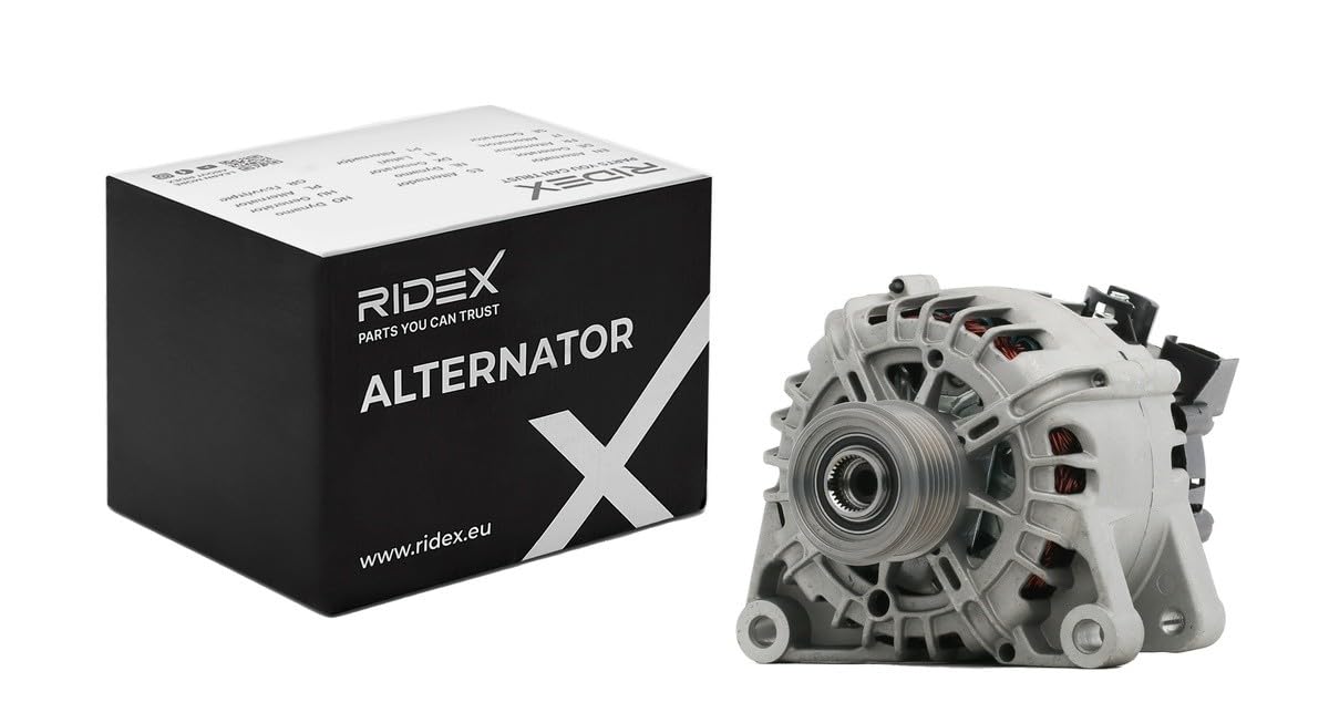 RIDEX Alternateur 14V, 120A, 36001116 1704768 30659389 Compatible avec FORD Fiesta Mk6 3/5 portes JA8, JR8 Kuga Mk2 DM2 Focus Mk3 5 portes DYB Focus Mk3 Break DYB, VOLVO V50 545