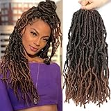 14 Inch Soft Locs Crochet Hair,8 Packs Pre Looped Faux Locs Crochet Braids Goddess Locs Hair For Black Women（14Inch 8pcs,T30）