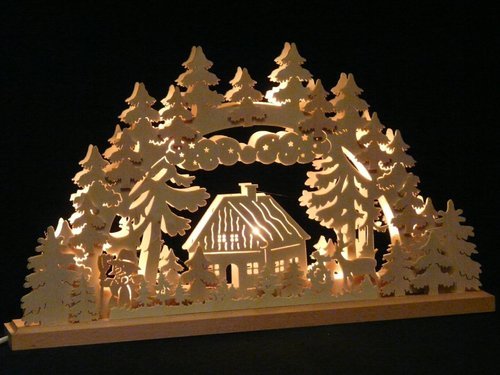 SchwibboLa Original Erzgebirgischer Marken Schwibbogen Lichterbogen 50...