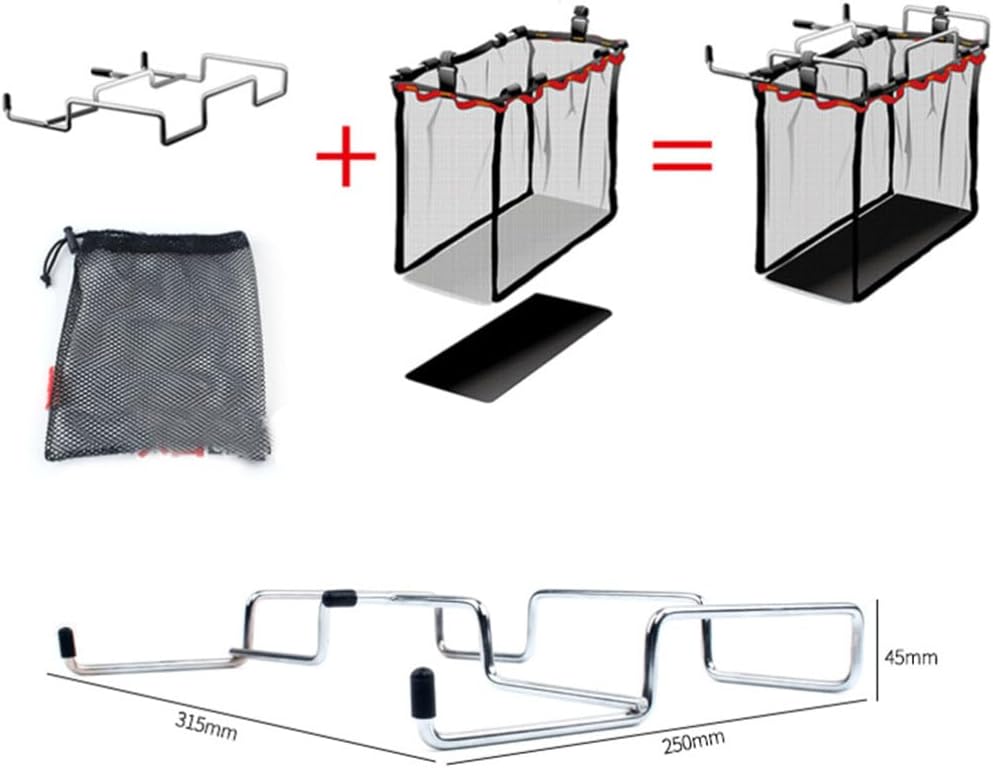 Portable Storage Net Bag with Wire Bracket and PVC Board for Outdoor Camping and Picnic Small Mesh Organizer for Tables and Chairs Lightweight Hanging Rack to Keep Items Neat and Secure