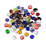 ARSUK Flat Glass Marbles Decorative Pebbles Mosaic Beads Gems Vase Fillers Floral Stones Aquarium De