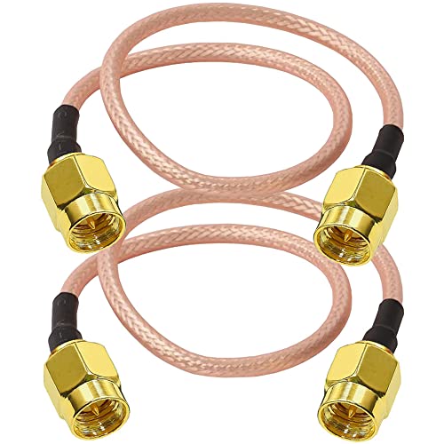 SMAケーブル SMAオス-SMAオス RG316 同軸 ケーブル 2本セット 15CM SMA RF同軸ケーブル 接続ケーブル 延長コード アダプターケーブル 延長同軸ケーブル 変換コネクタ アンテナケーブル 有線/無線通信機器/RFデバイス に適する(